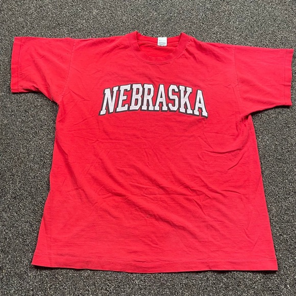 Fruit of the Loom Other - Vintage Fruit of the Loom Nebraska T Shirt XL Red 90s Collegiate Distressed Tee